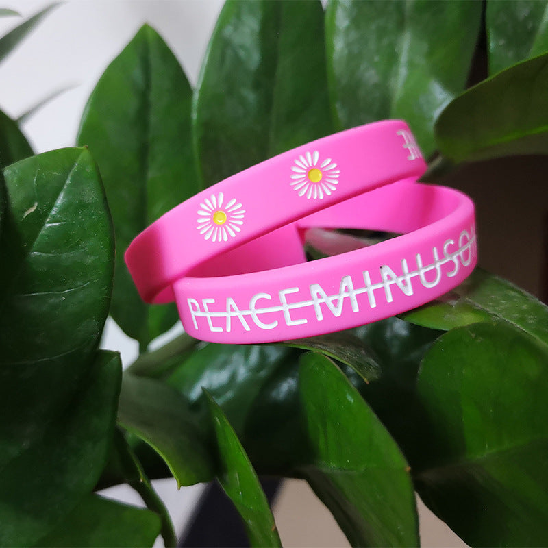Women's & Men's Little Daisy Couple Fashion Rubber Gasket Sports Silicone Bracelet