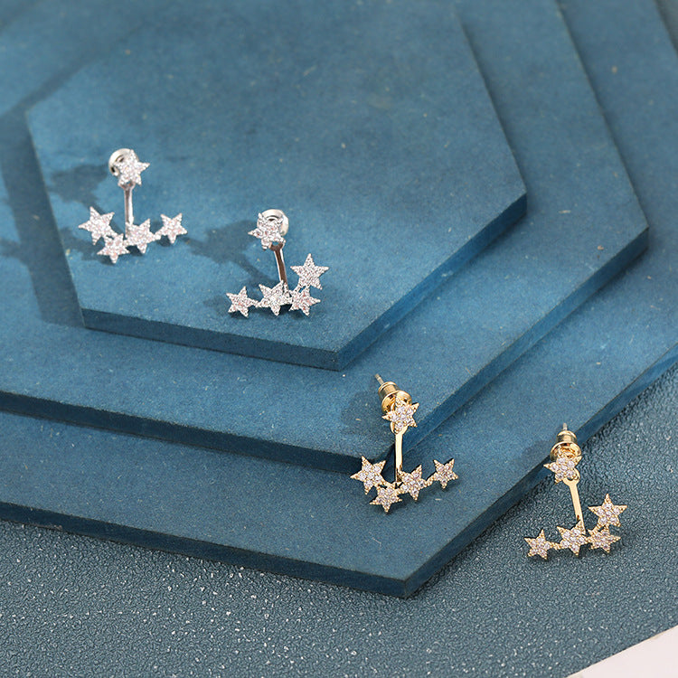Women's Korean Sier Needle Fashion Ear Rings