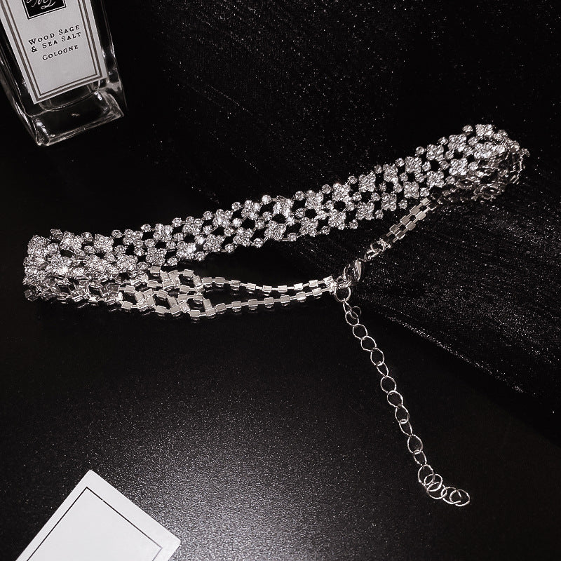 Women's Full Diamond Trendy Personality Clavicle Chain Necklaces