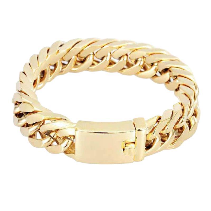 Men's Cuban Link Chain Aluminum Zipper Alloy Bracelets