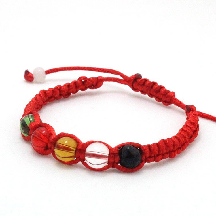 Golden Rope Carrying Strap Dragon Boat Festival Five-line Beads Tibetan Bracelet