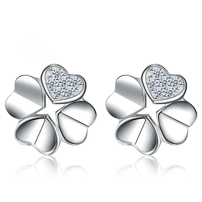 Women's Four Leaf Clover Ear Temperamental Personalized Stud Earrings