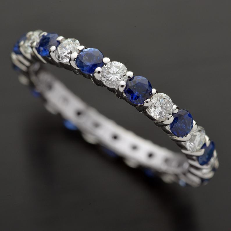 Women's Fashion Pave Blue Zircon Accessories Hand Rings