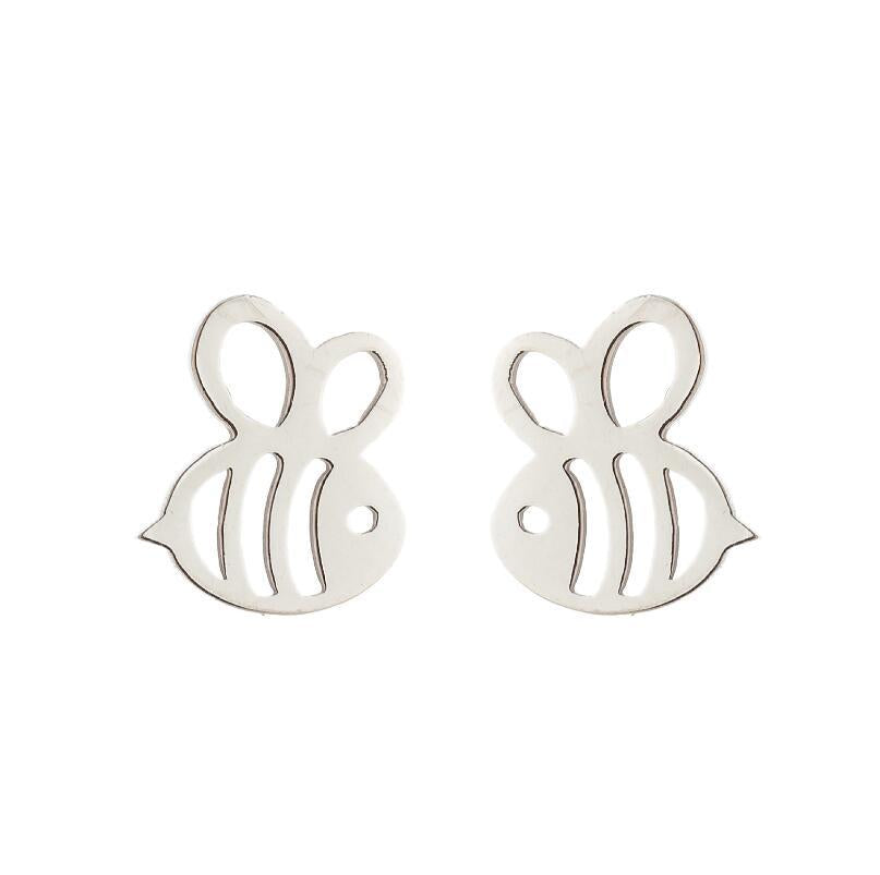 Elephant Animal For Cute Simple Stainless Steel Earrings