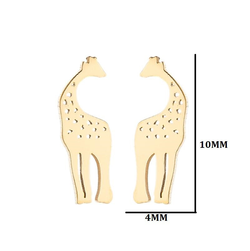Elephant Animal For Cute Simple Stainless Steel Earrings