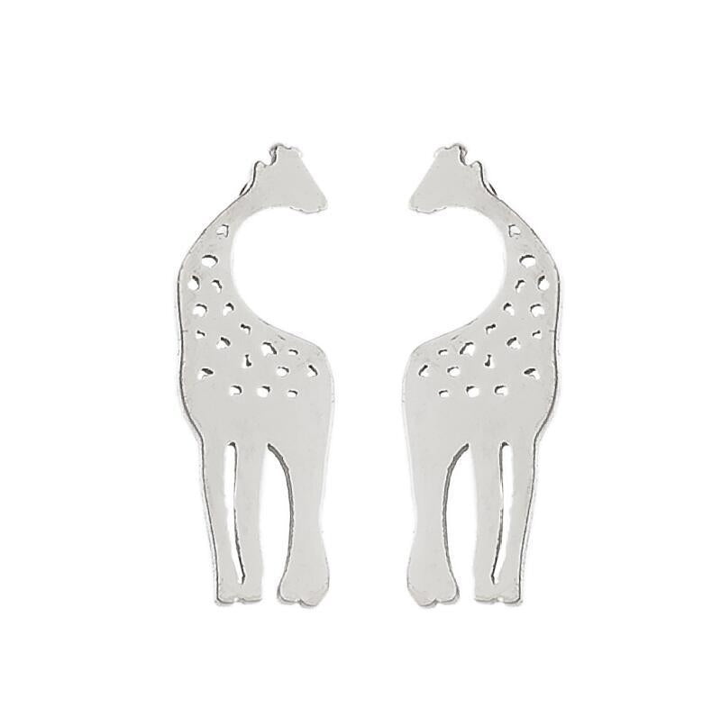 Elephant Animal For Cute Simple Stainless Steel Earrings