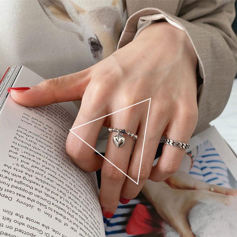 Cold Style Niche Fashion Retro Loving Ring