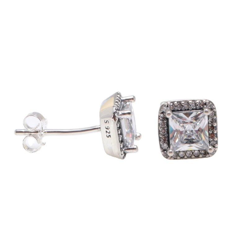 Christmas Style Charm White Diamond Simple Earrings