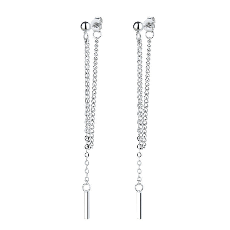 Women's Long Chain Tassel Elegant Personality Punk Style Trendy Cold Earrings