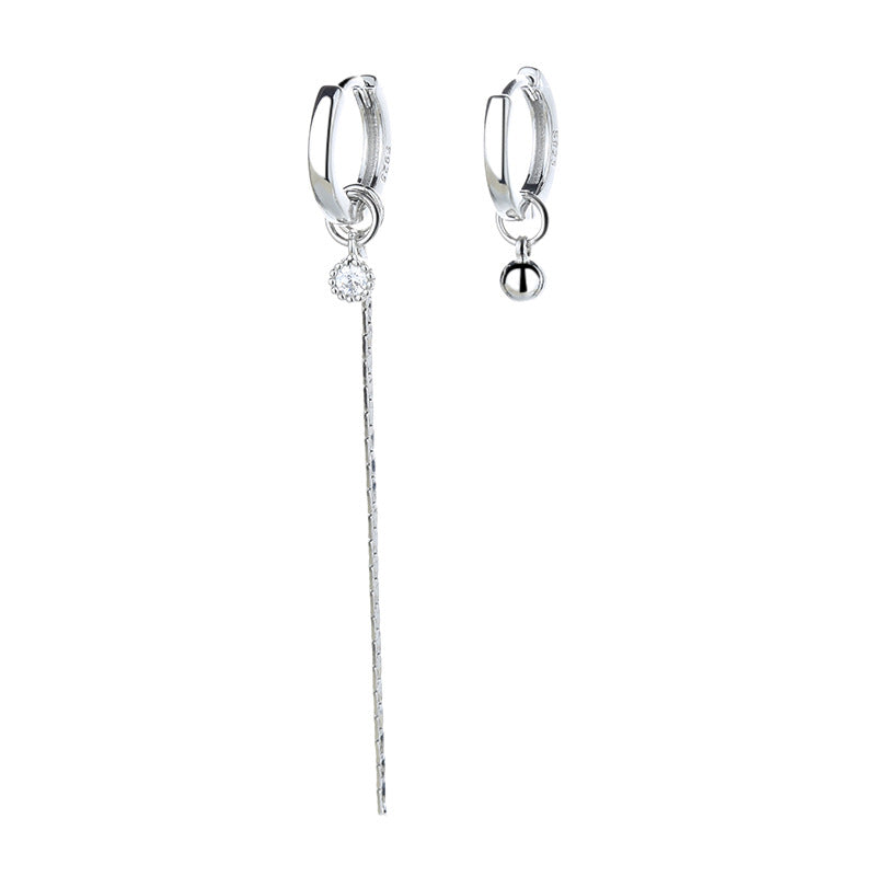 Women's Beads Asymmetric Stars Long Korean Style Niche Rice Earrings