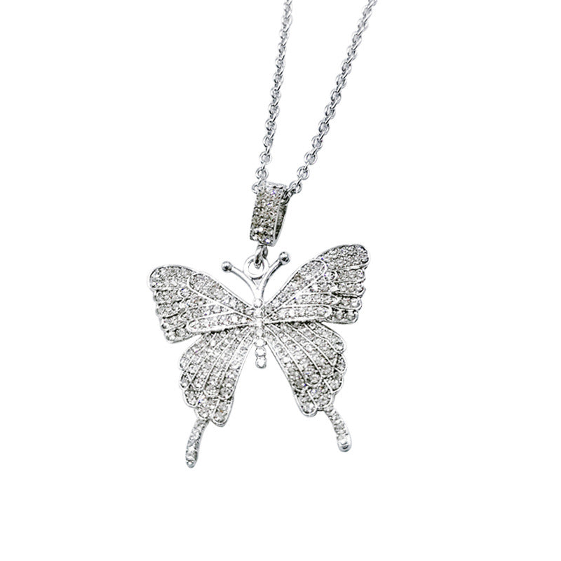 Women's & Men's Micro Rhinestone Fashion Sweater Chain Hip Hop Necklaces