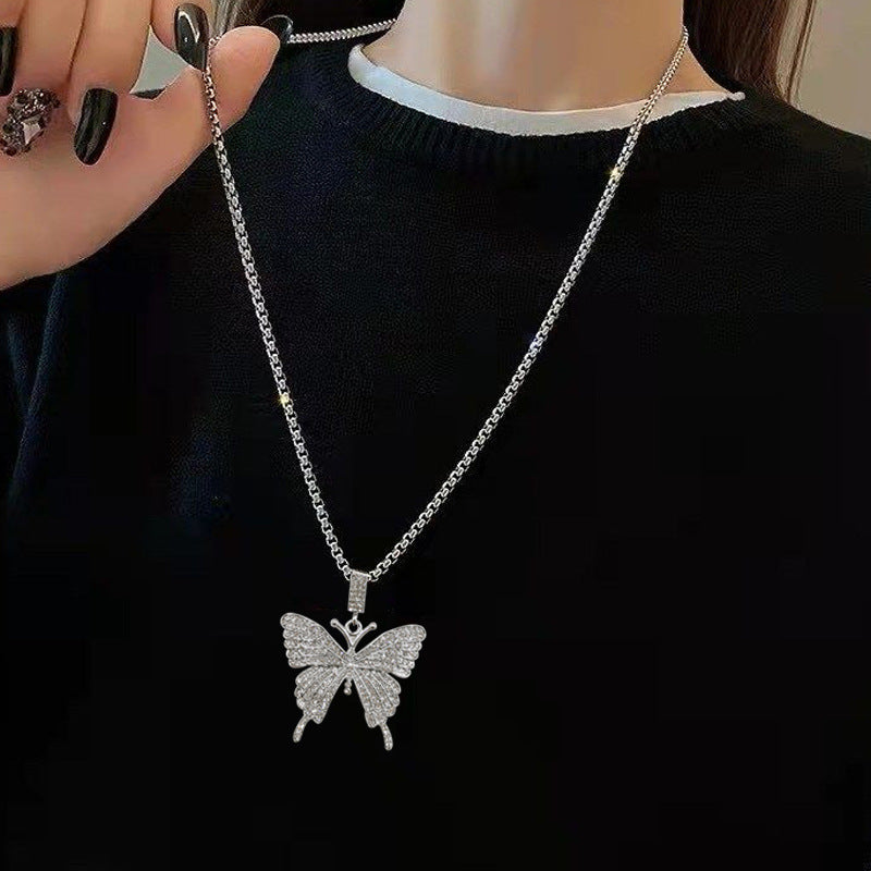 Women's & Men's Micro Rhinestone Fashion Sweater Chain Hip Hop Necklaces