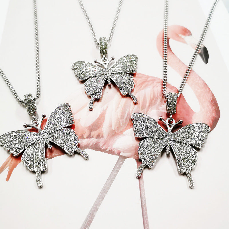 Women's & Men's Micro Rhinestone Fashion Sweater Chain Hip Hop Necklaces