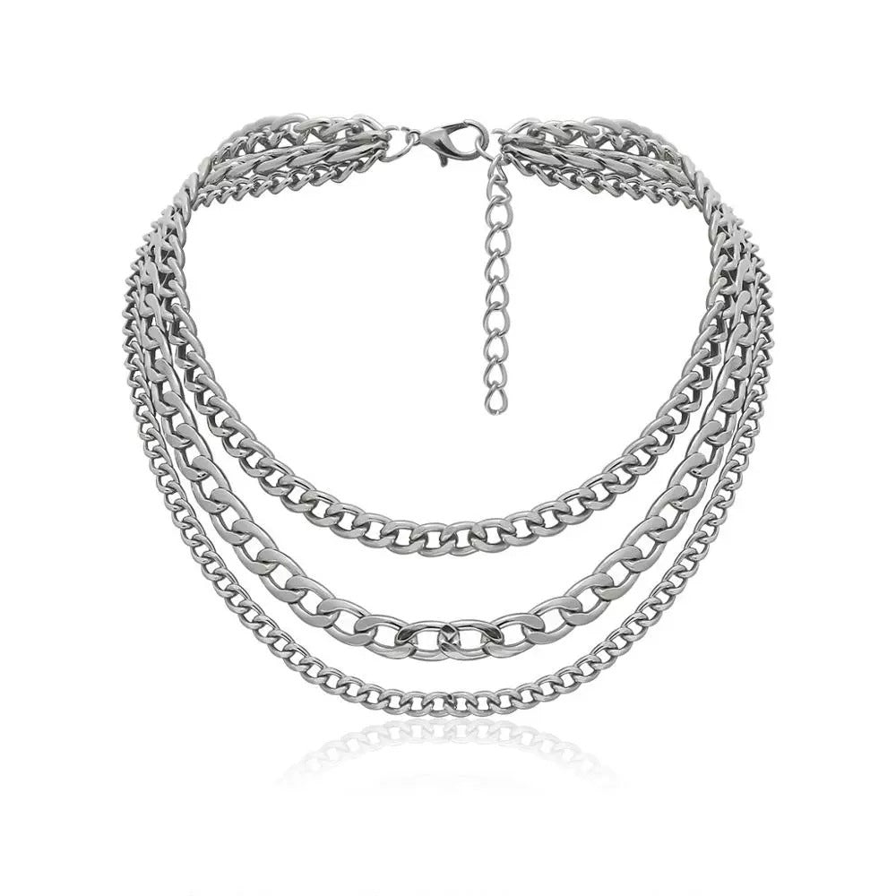 Women's Hip Hop Geometric Retro Simple Personality Chain Tassel Necklace
