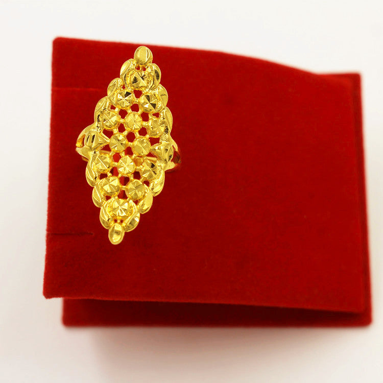 Women's Gold Starry Flower Butterfly Ornament Korean Rings