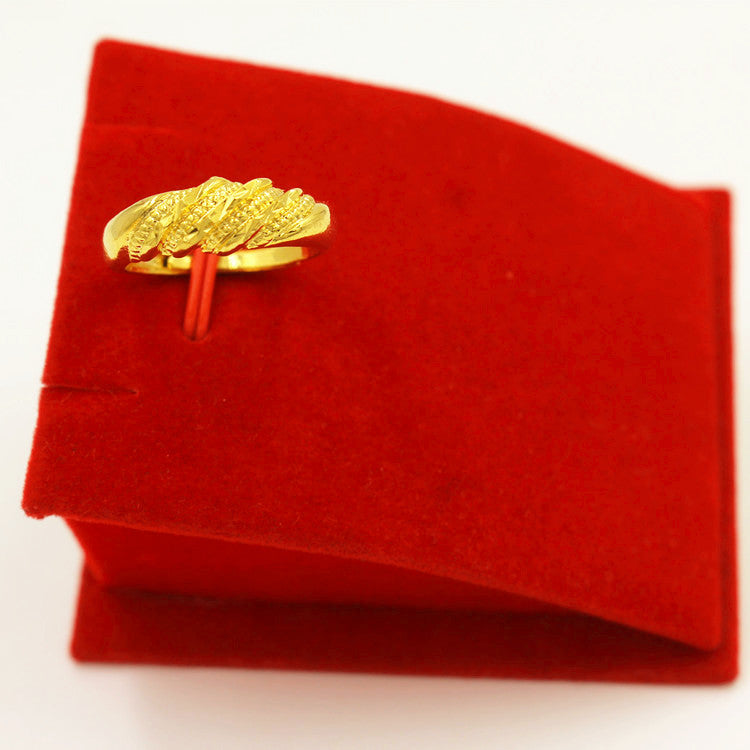 Women's Gold Starry Flower Butterfly Ornament Korean Rings