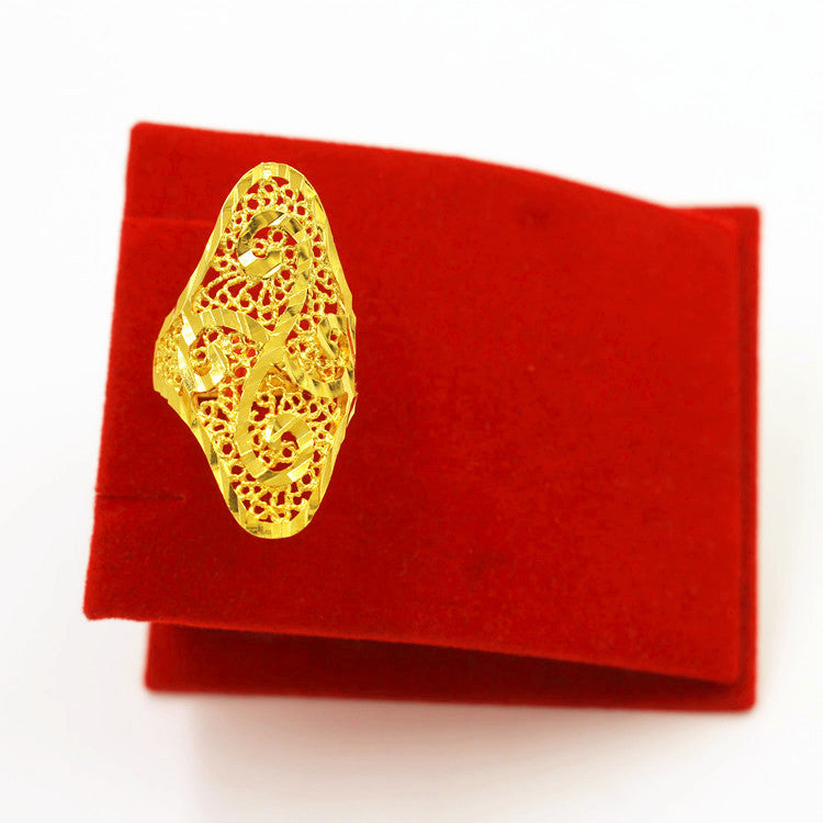 Women's Gold Starry Flower Butterfly Ornament Korean Rings