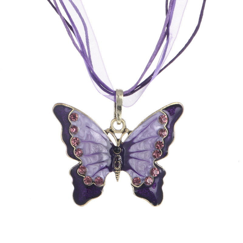 Vintage Ethnic Style Butterfly Alloy Ornament Necklaces