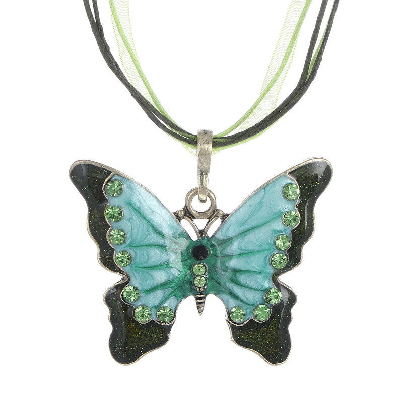 Vintage Ethnic Style Butterfly Alloy Ornament Necklaces