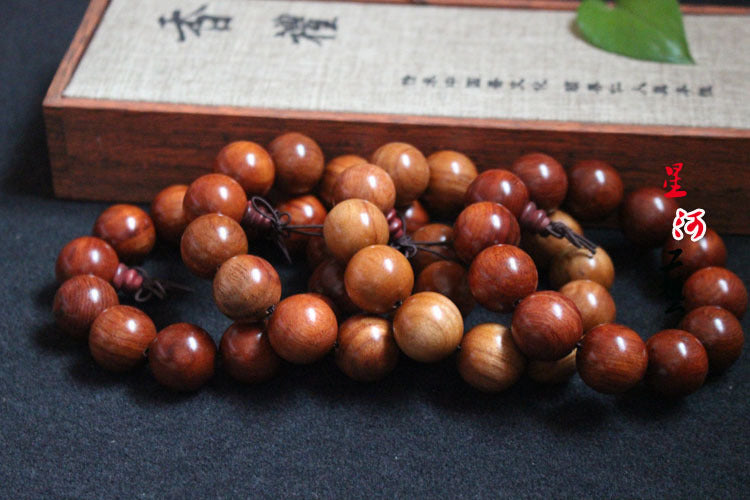 Men's Live Streaming Welfare Scented Rosewood Wooden Prayer Beads Rosary Tie Bracelet