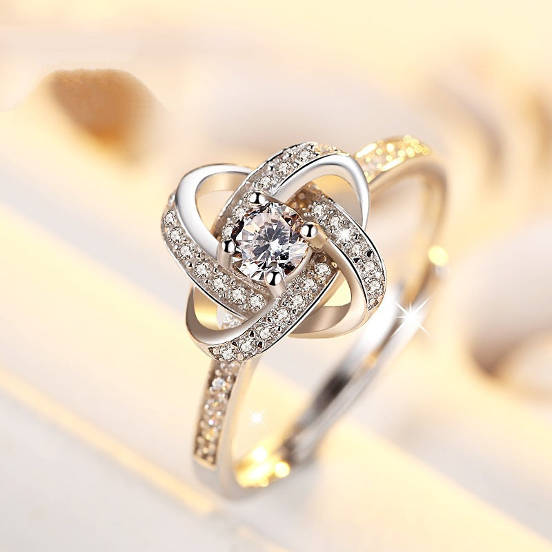Love Index Finger Simple Fashion Personality Clover Rings