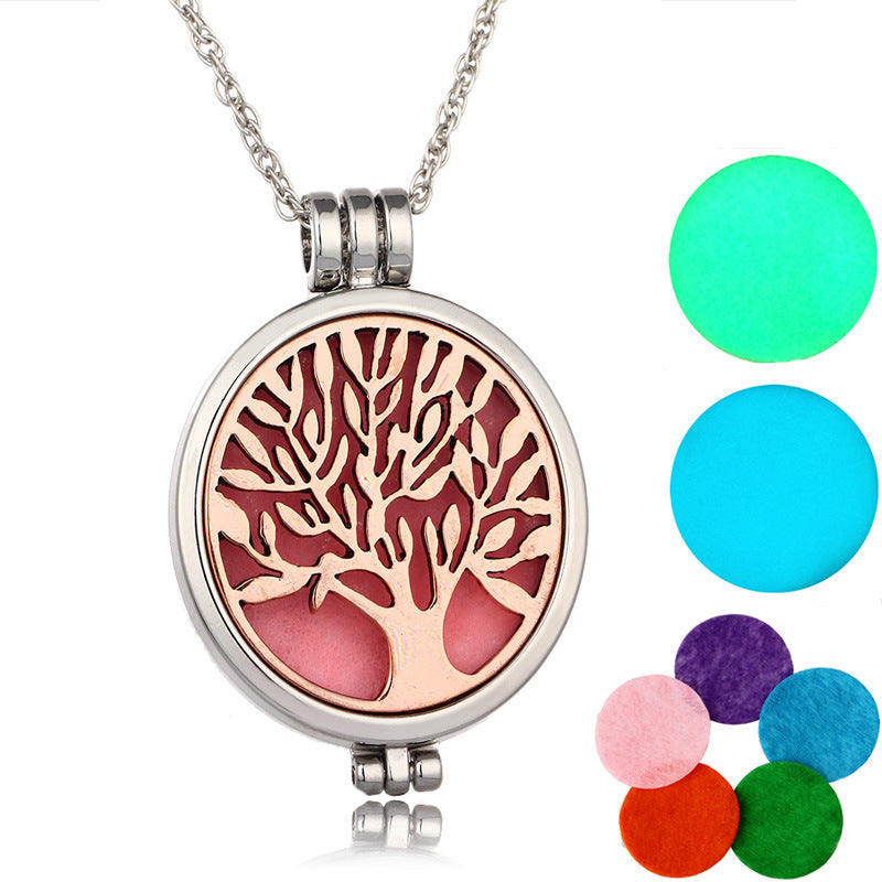 Double-sided Combination Lucky Tree Diffuser Noctilucent Necklaces