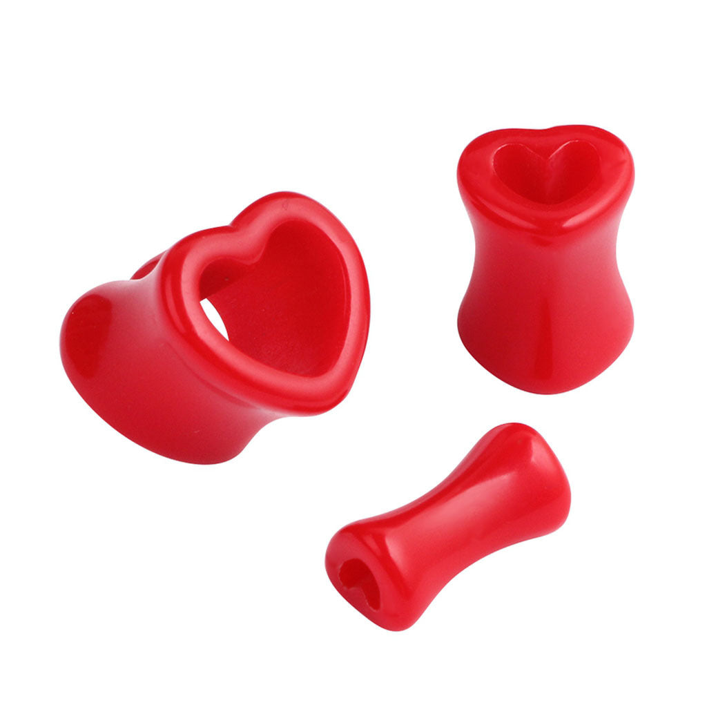 Acrylic Love Ear Extender Heart-shaped Auricle Earrings