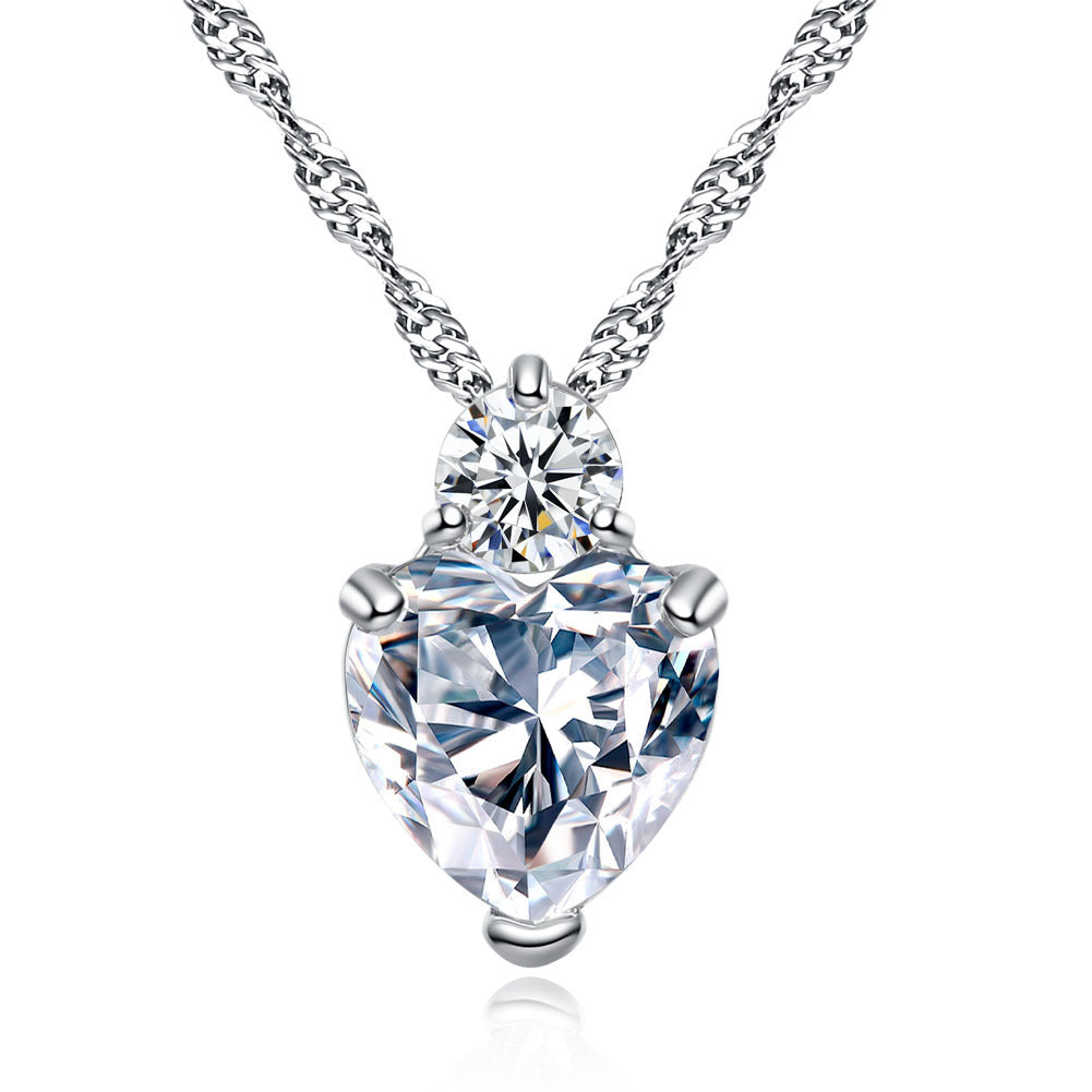 Women's Accessories Heart-shaped Fashion Zircon Jewelry Necklaces