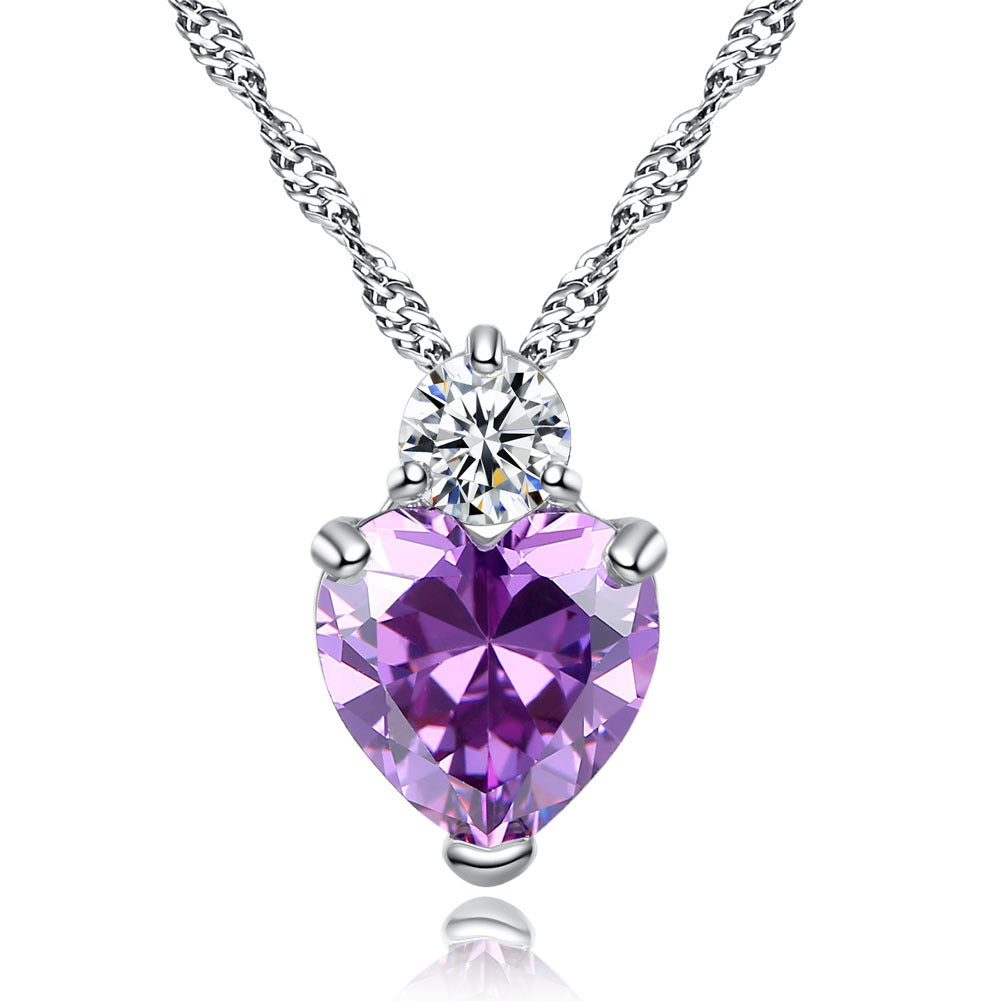 Women's Accessories Heart-shaped Fashion Zircon Jewelry Necklaces