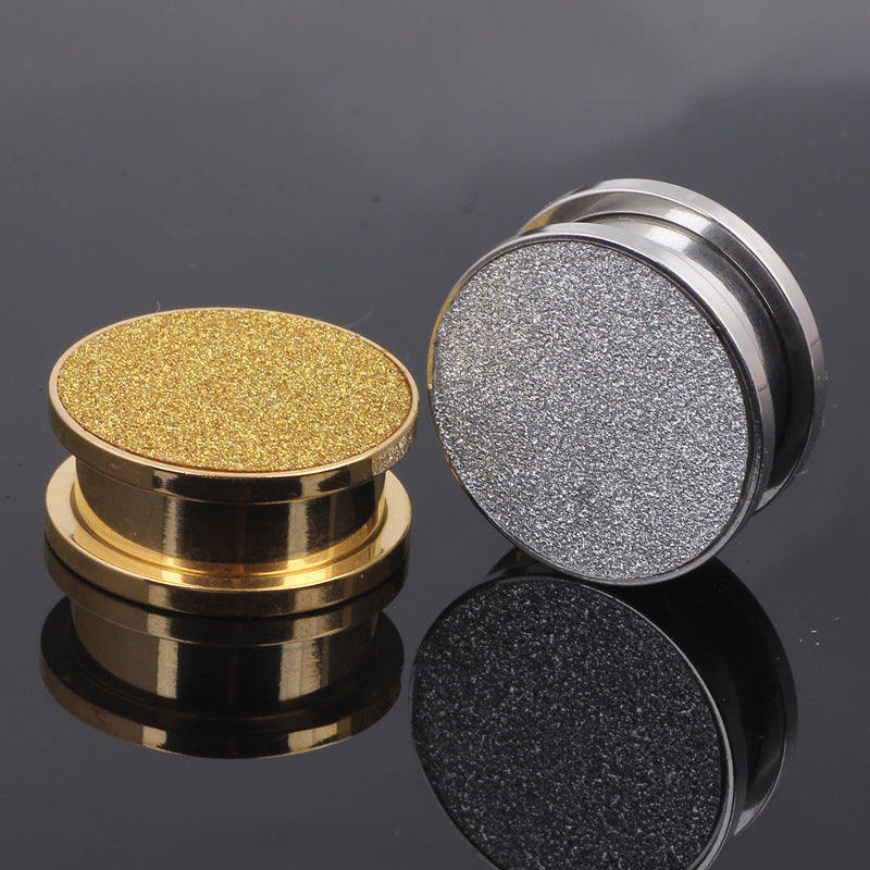 Large Surface Frosted Ear Extender Human Body Stud Earrings