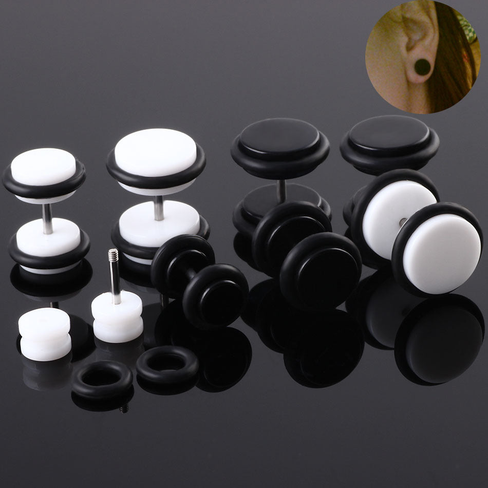 Ear Barbell Dumbbell Round Auricle Body Piercing Stud Earrings