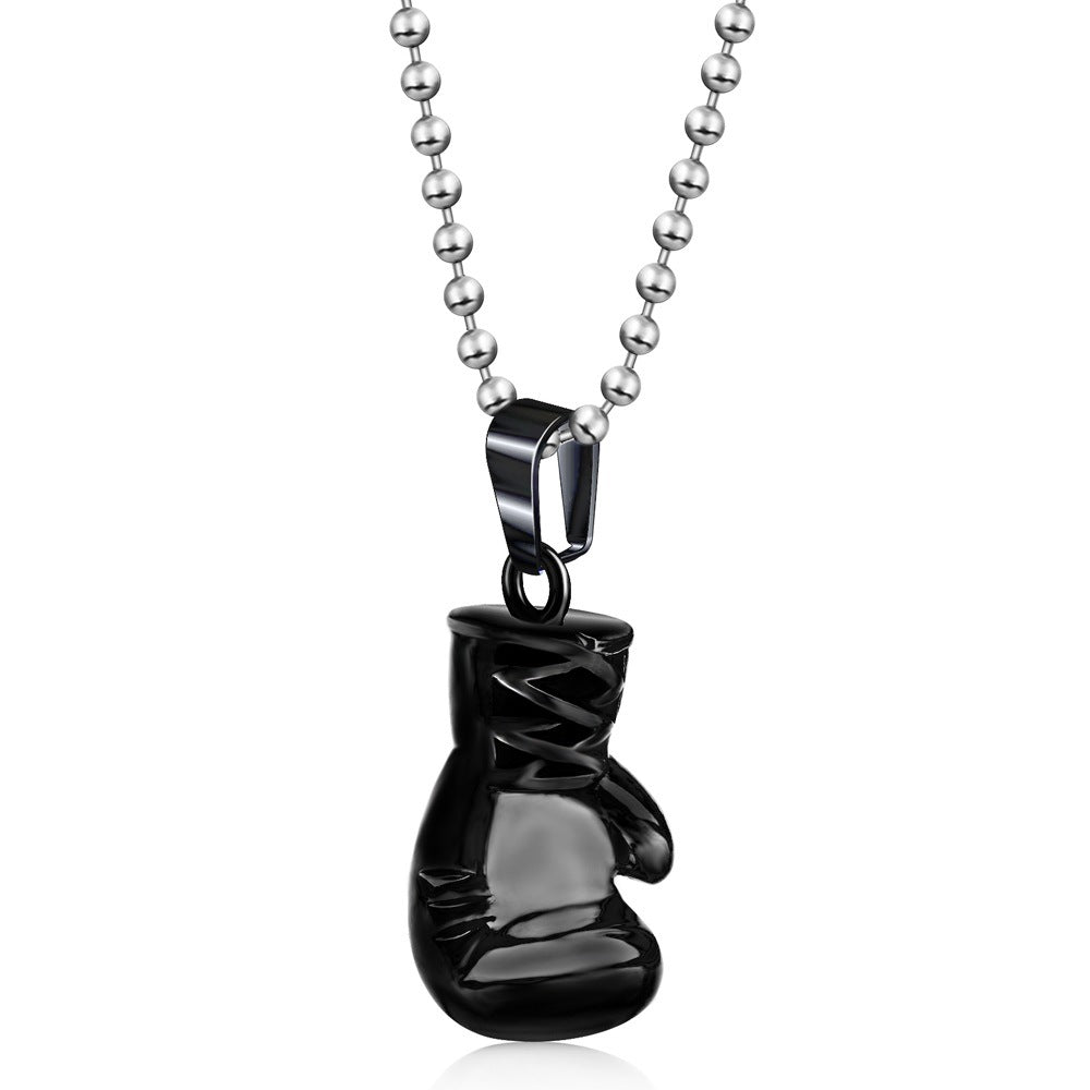 Men's Retro Boxing Personality Titanium Steel Stainless Necklaces