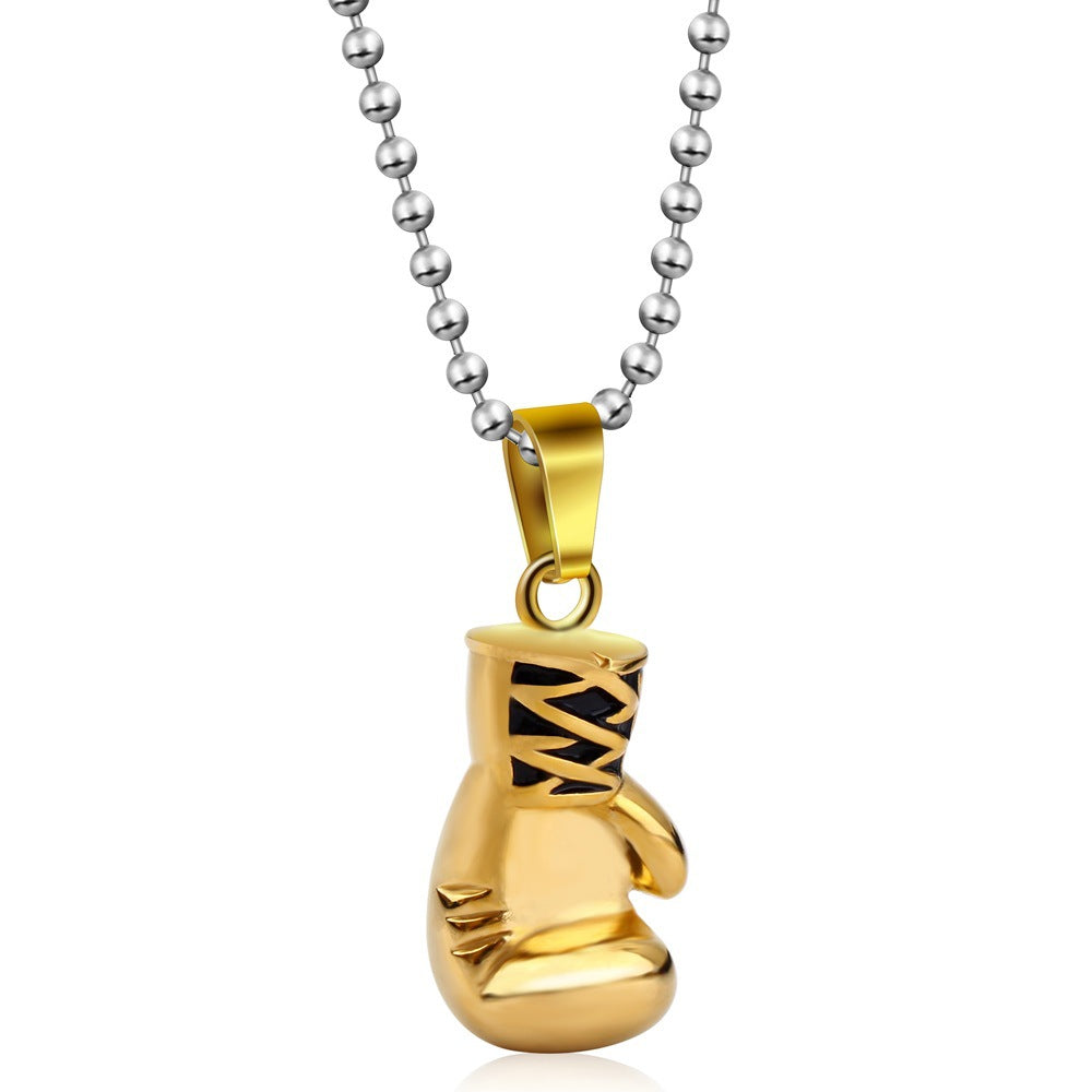 Men's Retro Boxing Personality Titanium Steel Stainless Necklaces