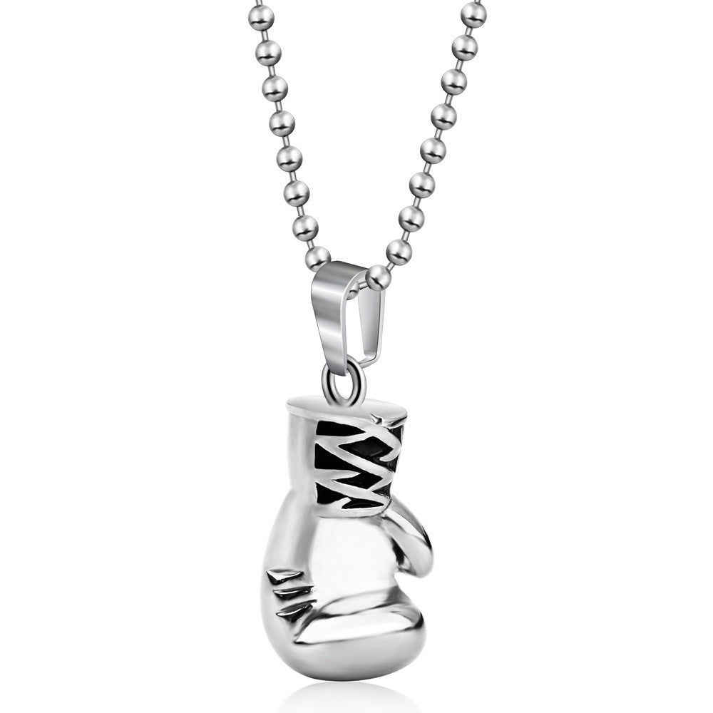 Men's Retro Boxing Personality Titanium Steel Stainless Necklaces