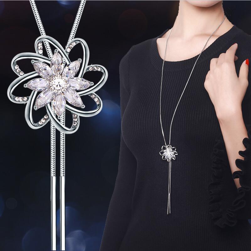 Women's Classic Sweater Chain Long Clothes Accessories Necklaces