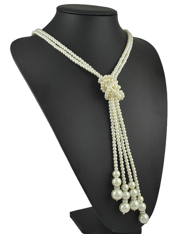 Women's Style Temperament Sweater Chain Long Handmade Beaded Necklaces