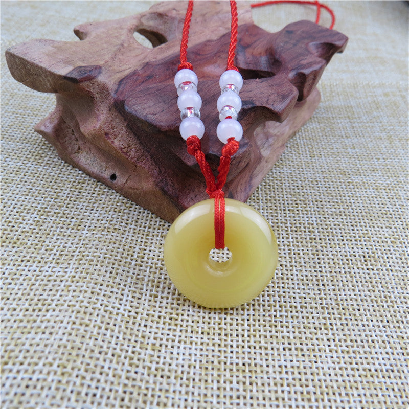 Green Jade Buddha Colored Glaze Ornament Pendants