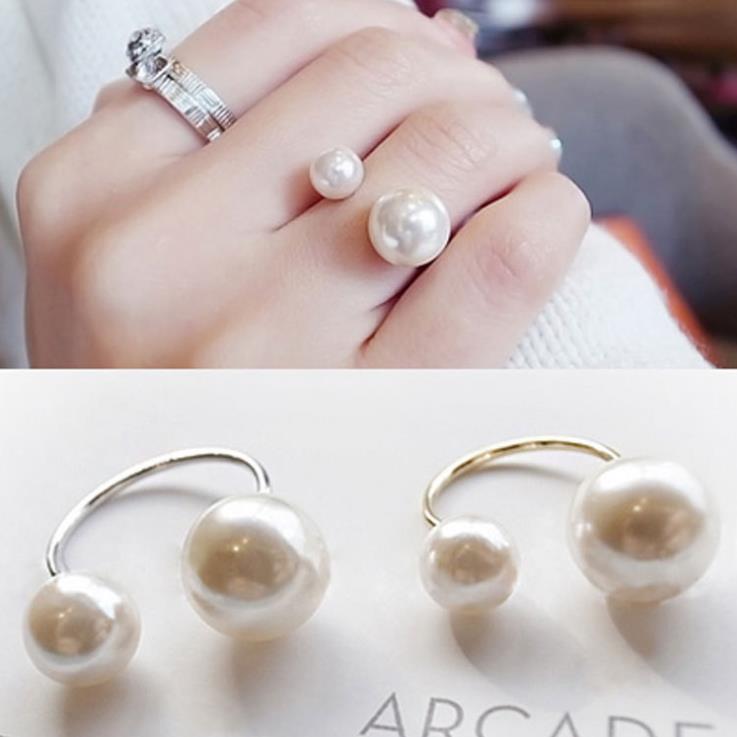 Size Open-end Pearl Korean Temperament Wild Rings