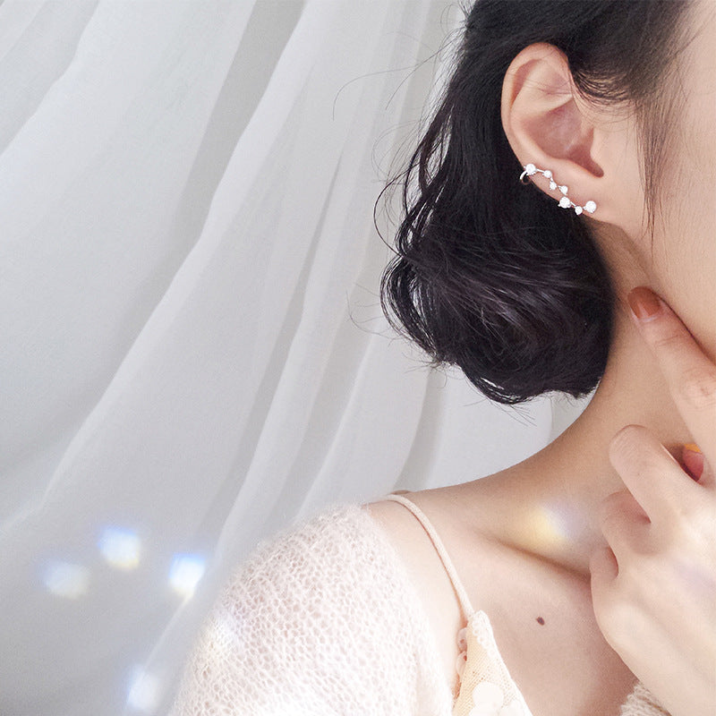 Elegant Stars Sterling Sier Female Zircon Stud Earrings
