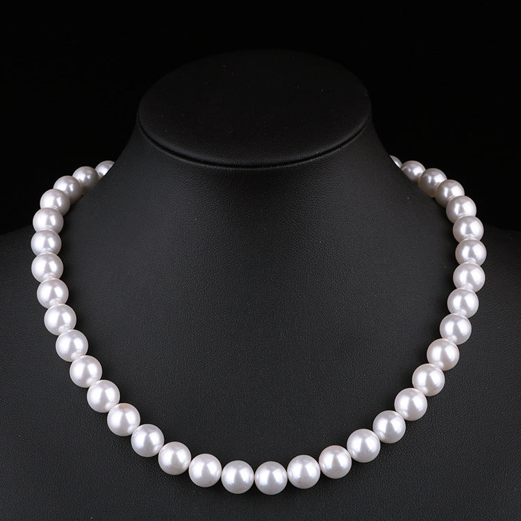 Female Perfect Circle Micro Flaw Strong Light Pearls Gift For Necklace