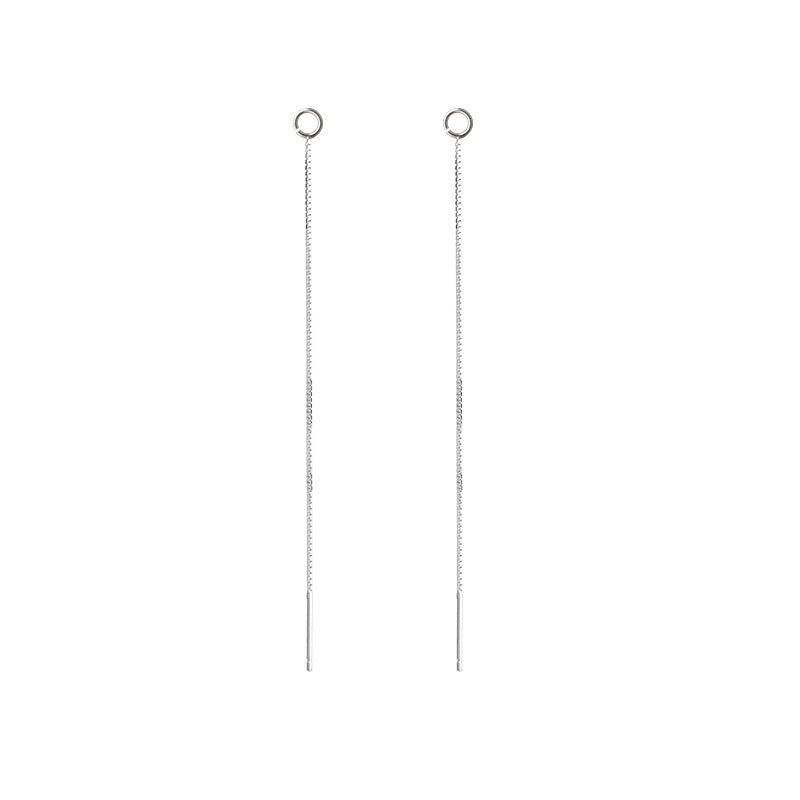 Simple Personality Long Fringe Accessory Box Earrings