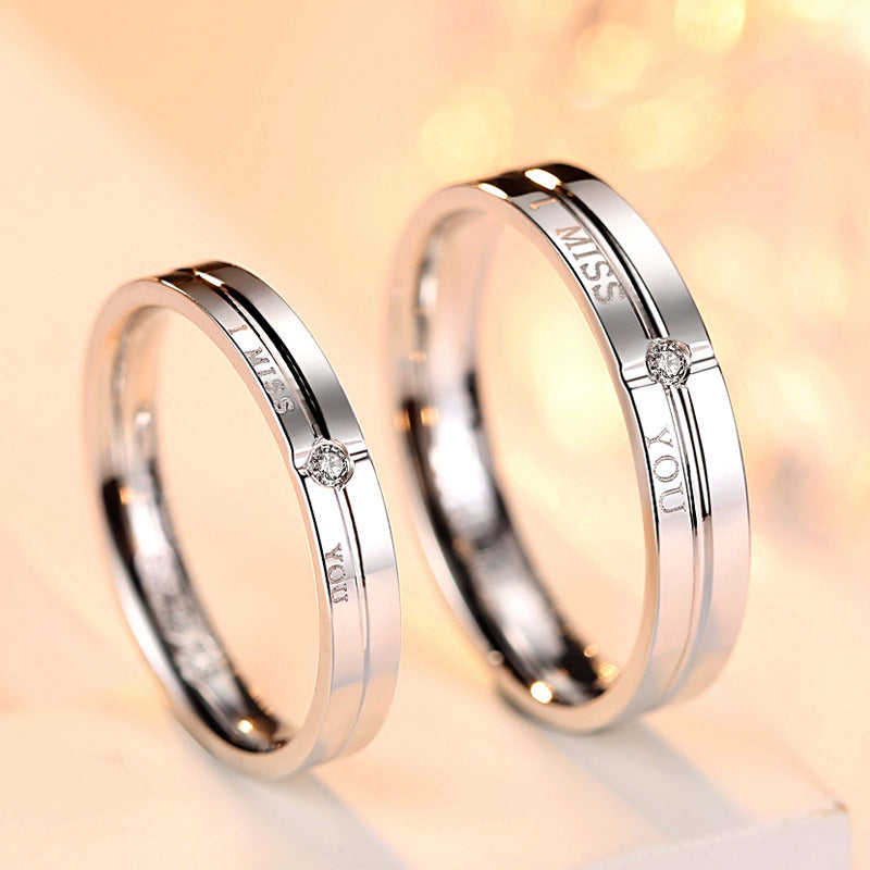 Sterling Sier Inner Arc Diamond Personality Rings