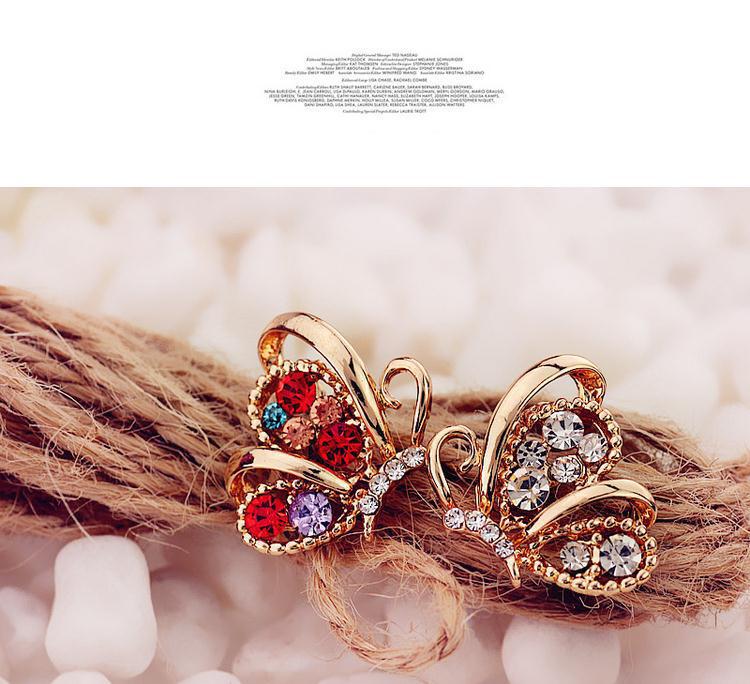 Ornament Korean Butterfly Diamond Love Of Earrings