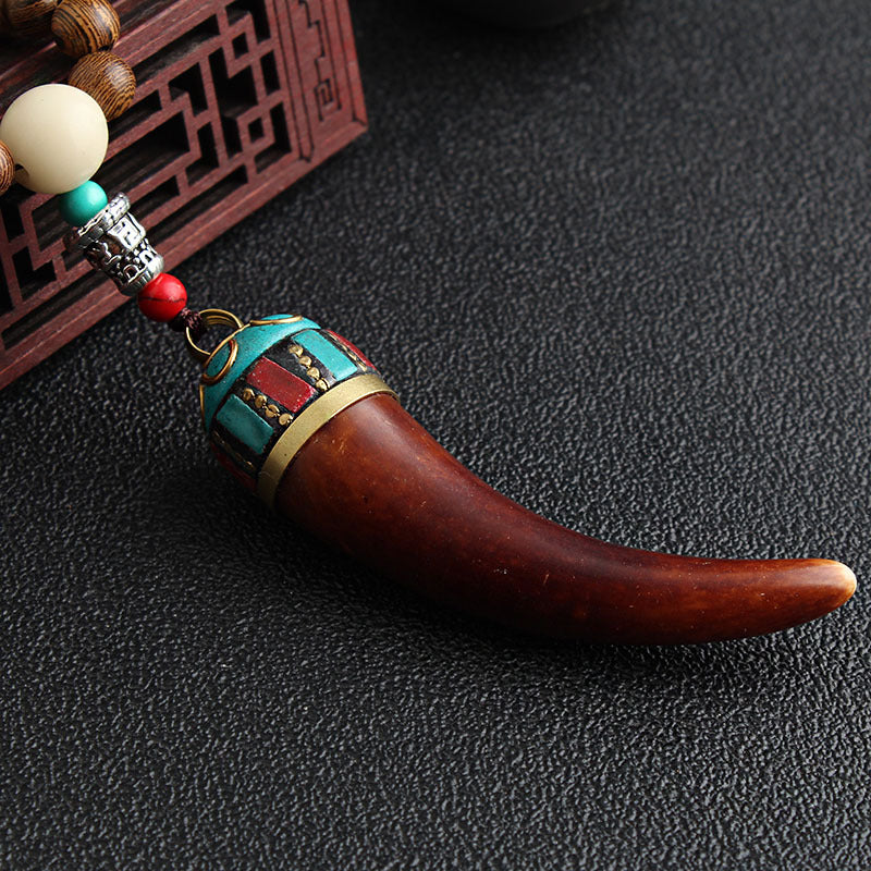 Women's Ethnic Sweater Chain Wooden Bead Long Necklaces