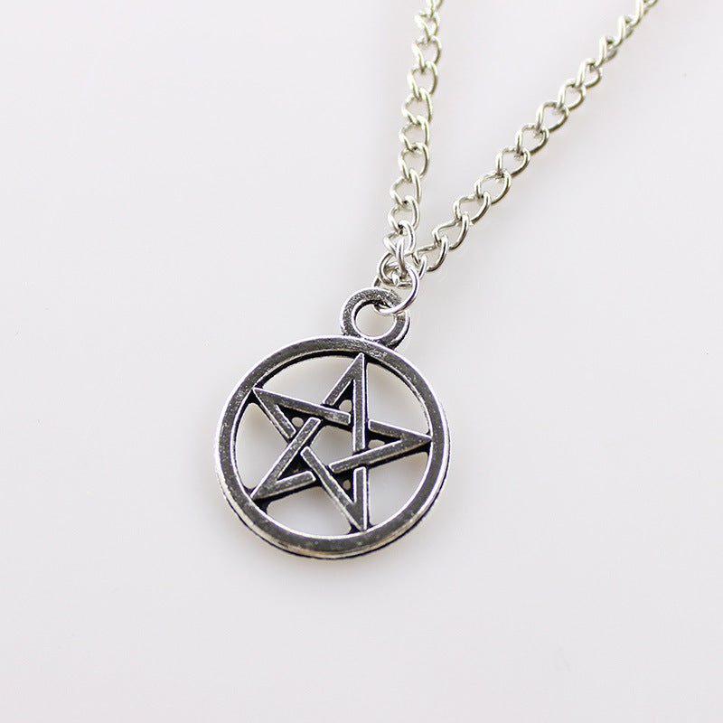 Beautiful Vintage Five-pointed Star Sweater Chain Necklace