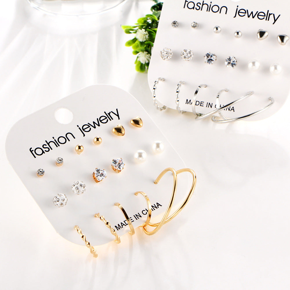 Women's Rock Exaggerated Metal Ear Set Earings Rings