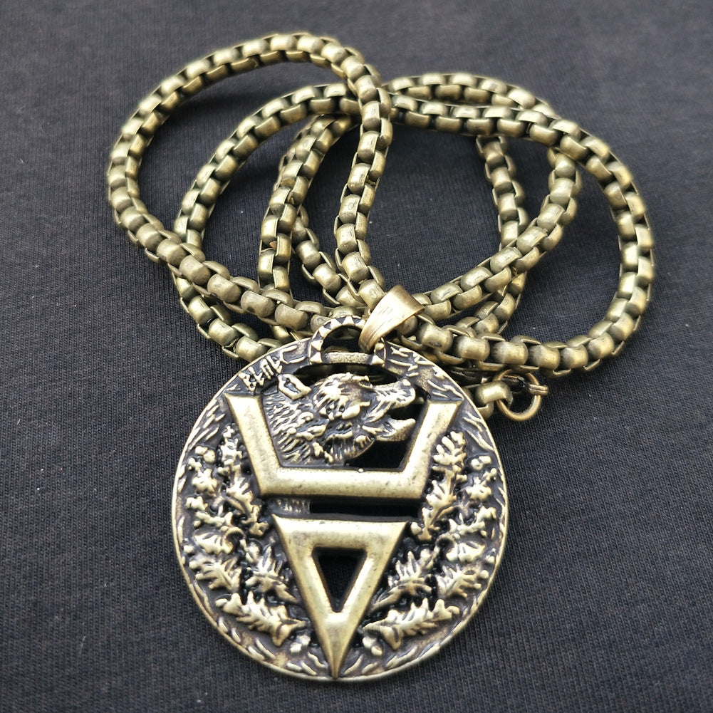 Men's Symbol Zinc Alloy Slavic Bear Amulet Necklaces
