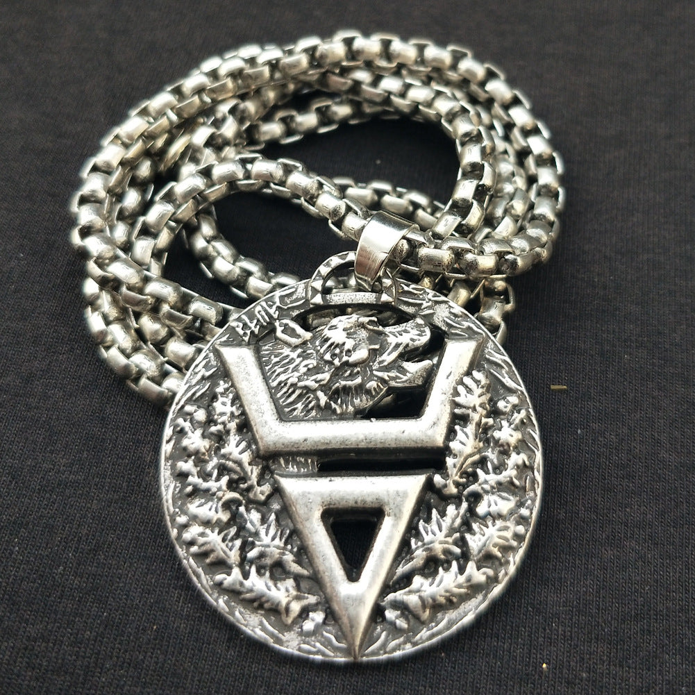 Men's Symbol Zinc Alloy Slavic Bear Amulet Necklaces