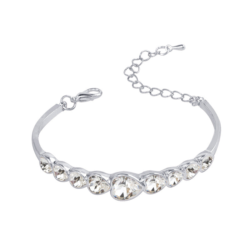 Women's Rose Gold Wear Jewelry Simple Heart Bracelets