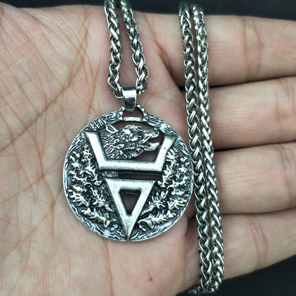 Men's Symbol Zinc Alloy Slavic Bear Amulet Necklaces